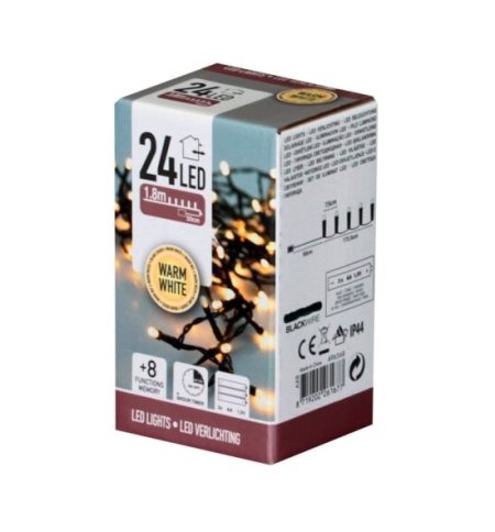 LEDverlichting 24 warm wit op batterij