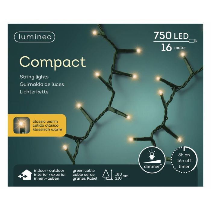 Lumineo Compact Binnen/Buiten Warm 16meter 750Lampjes
