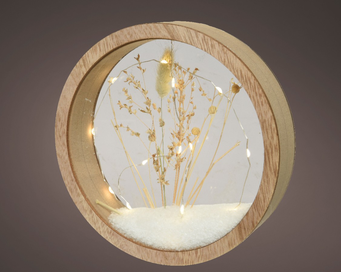 Lumineo Microled Rond Frame Naturel Warm Wit 18x4Cm