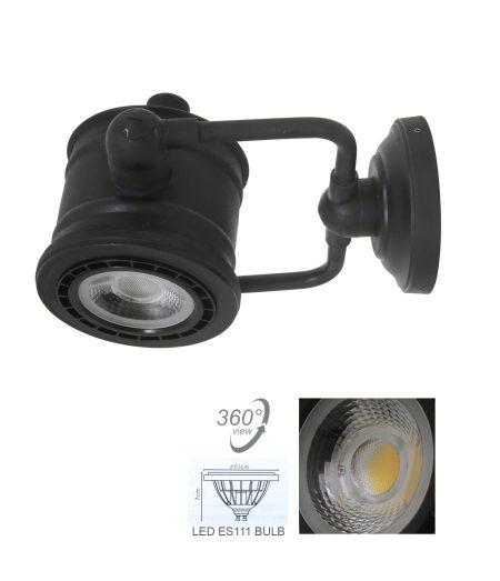 Wandlamp Malibu Antiek Zwart