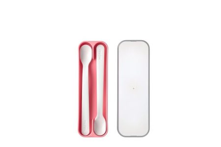 Mepal Set babylepel Mio 2 stuks deep pink