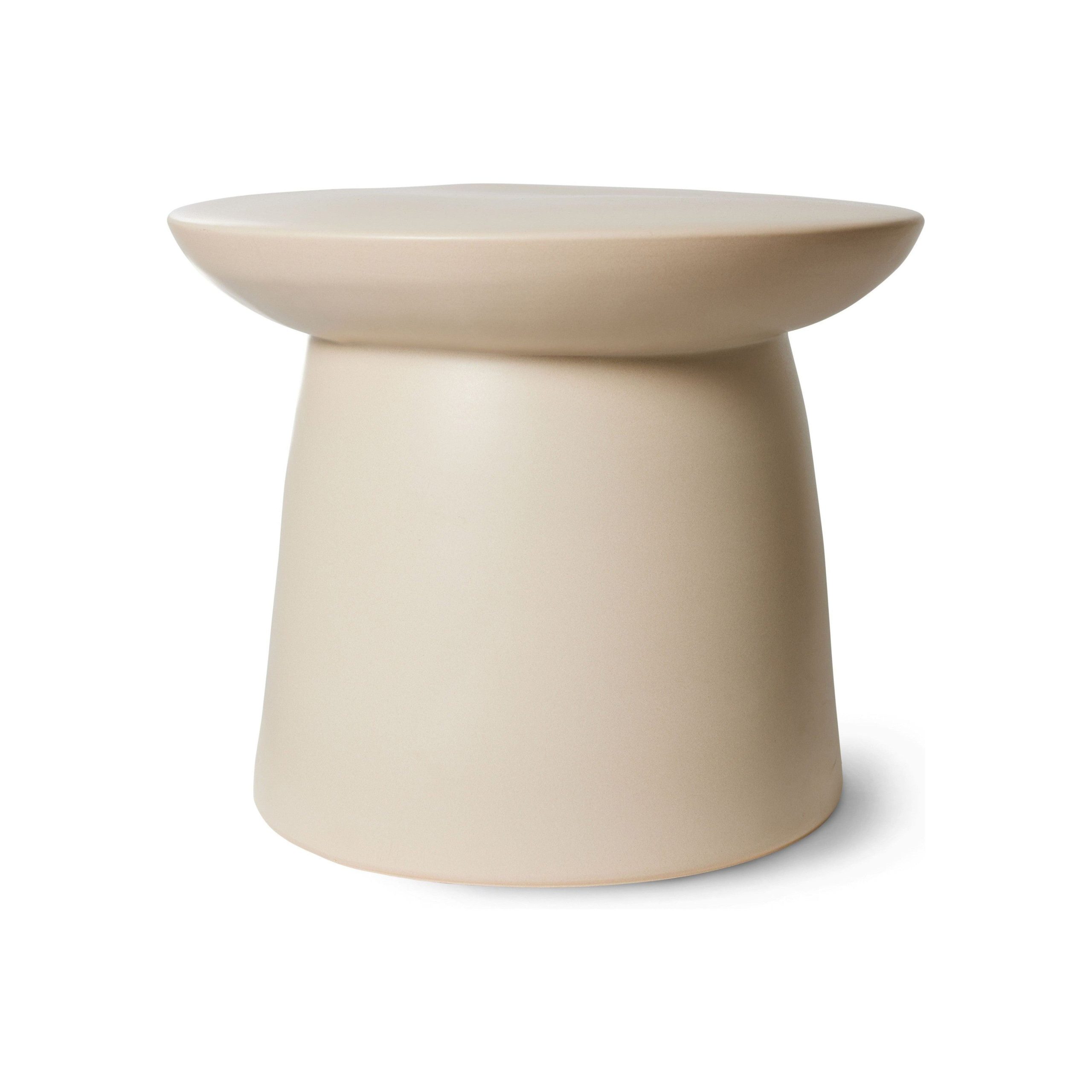 HKliving Earthenware bijzettafel cream