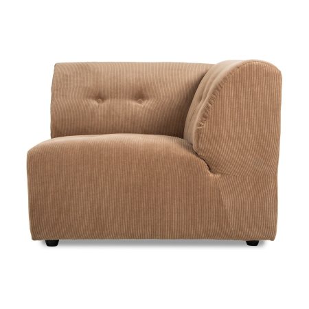 HKliving Vint bank left Corduroy Rib Brown