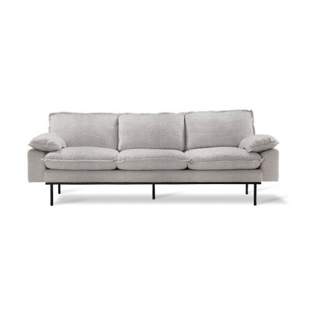 HKliving Retro bank 3-zits Sneak Light Grey