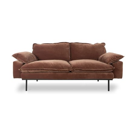 HKliving Retro bank 2-zits Royal Velvet Magnolia