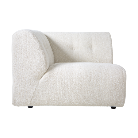 HKliving Vint bank left Boucle Cream