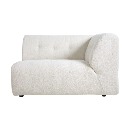 HKliving Vint bank right 1,5-seat Boucle Cream