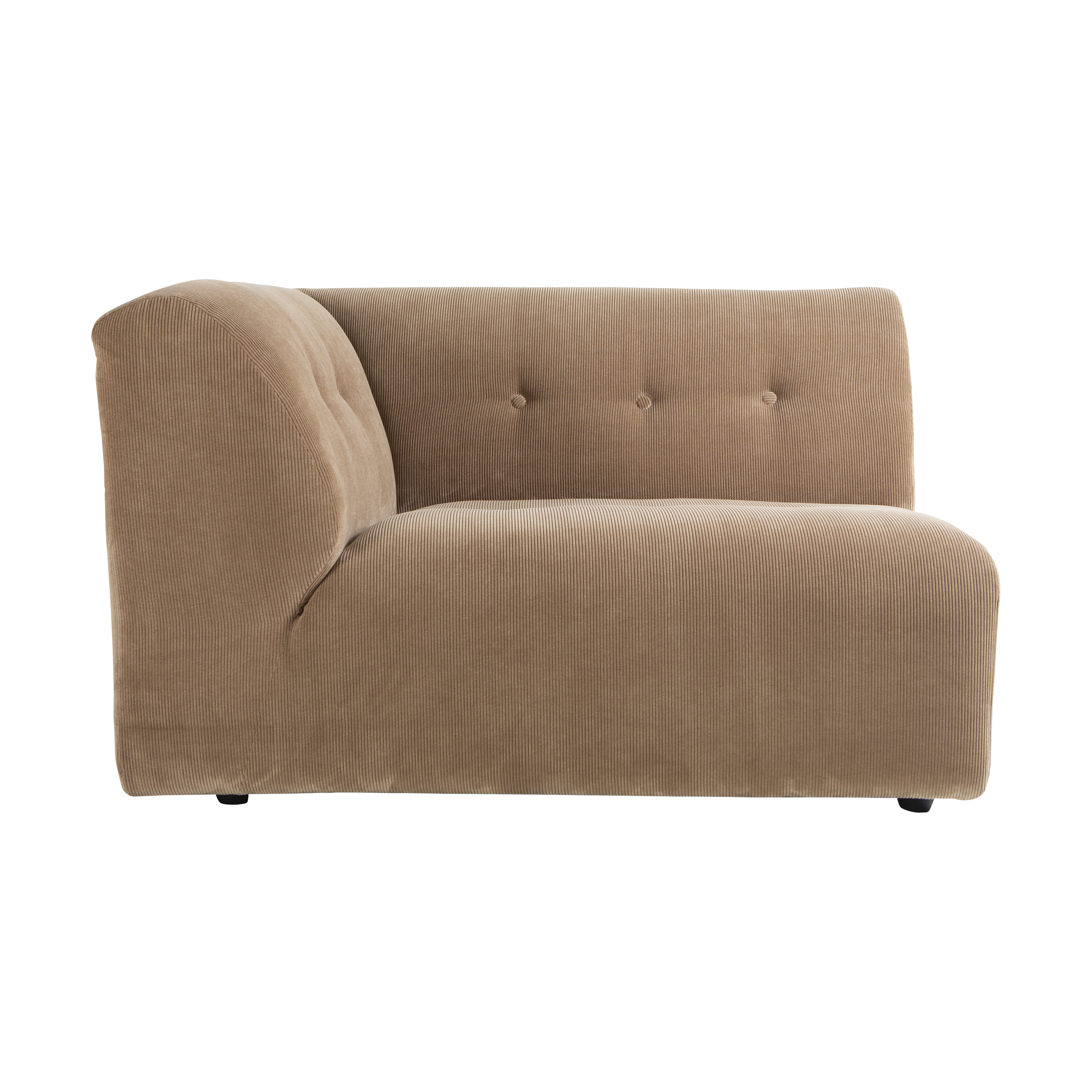 HKliving Vint bank left 1,5-seat Corduroy Rib Brown