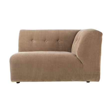 HKliving Vint bank right 1,5-seat Corduroy Rib Brown