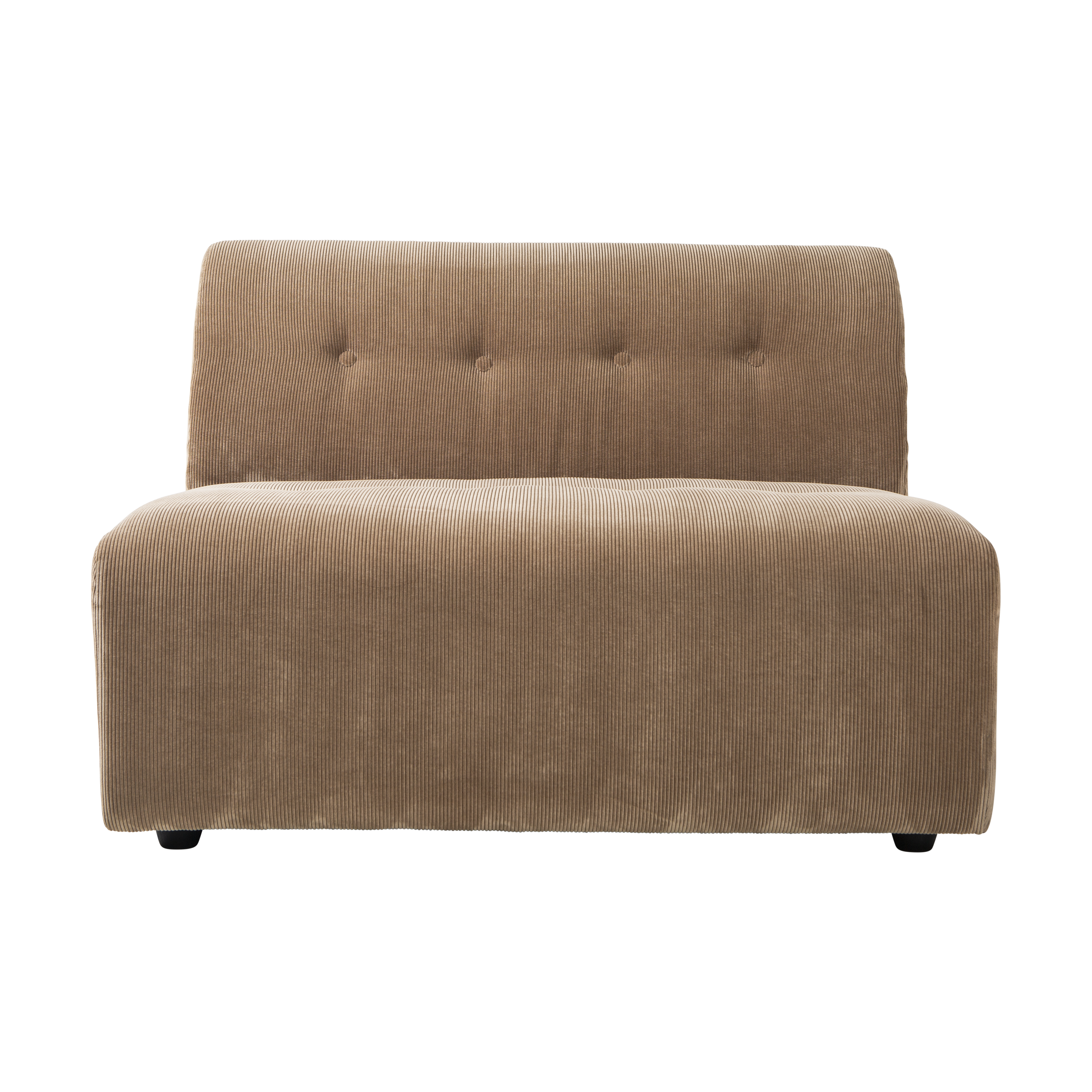 HKliving Vint bank middle 1,5-seat Corduroy Rib Brown