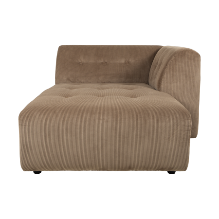 HKliving Vint bank right divan Corduroy Rib Brown