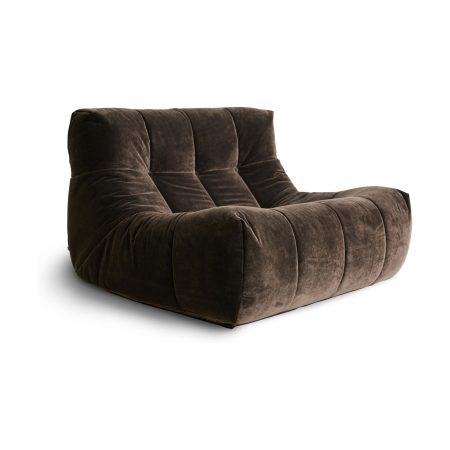HKliving Lazy Lounge fauteuil Royal Velvet Espresso