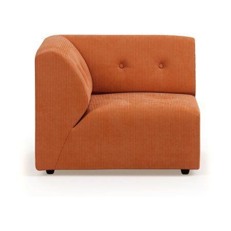 HKliving Vint bank left Corduroy Rib Dusty Orange