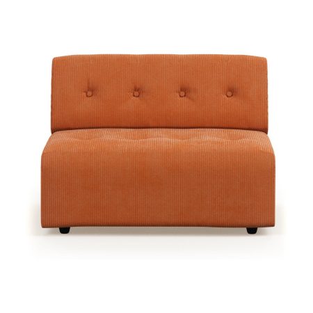 HKliving Vint bank middle 1,5-seat Corduroy Rib Dusty Orange