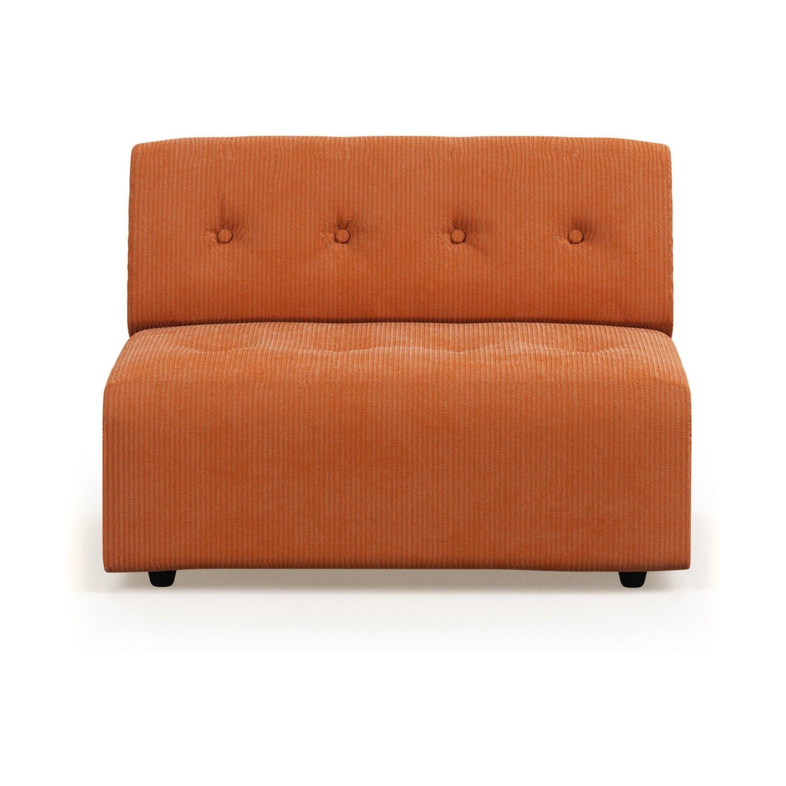 HKliving Vint bank middle 1,5-seat Corduroy Rib Dusty Orange