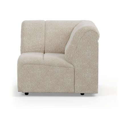 HKliving Wave bank corner Boucle Cream