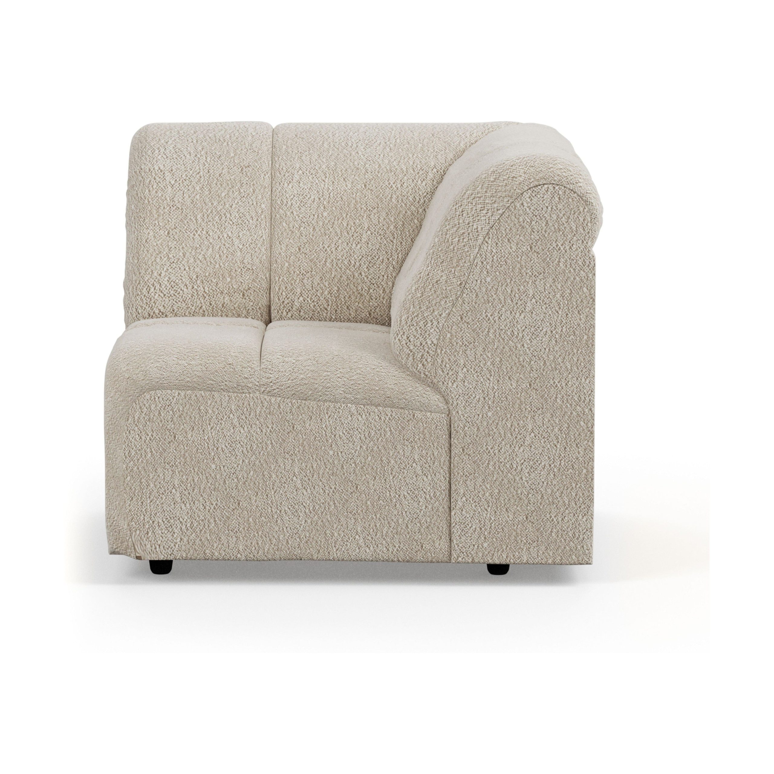 HKliving Wave bank corner Boucle Cream