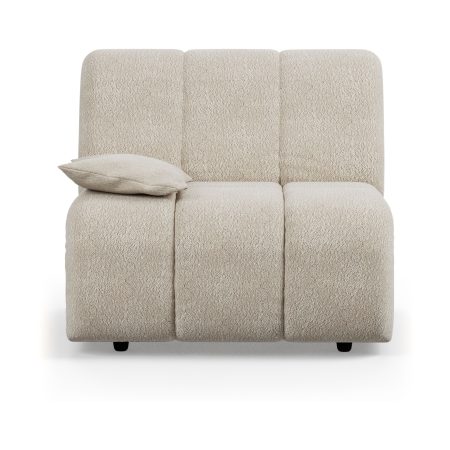 HKliving Wave bank left low arm Boucle Cream