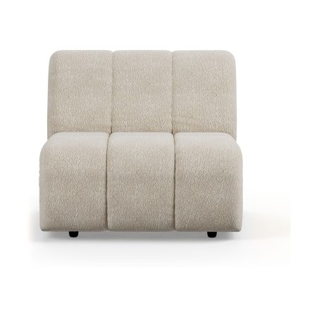 HKliving Wave bank middle Boucle Cream