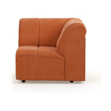 HKliving Wave bank corner Rib Dusty Orange