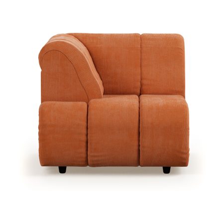 HKliving Wave bank left high arm Rib Dusty Orange