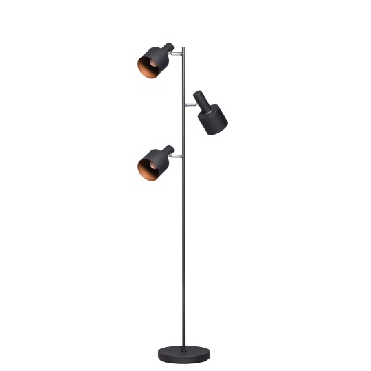 Sledge zwart 3 lichts vloerlamp