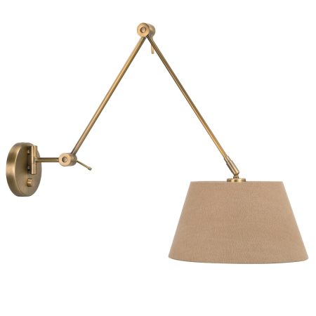 Rod brons wandlamp