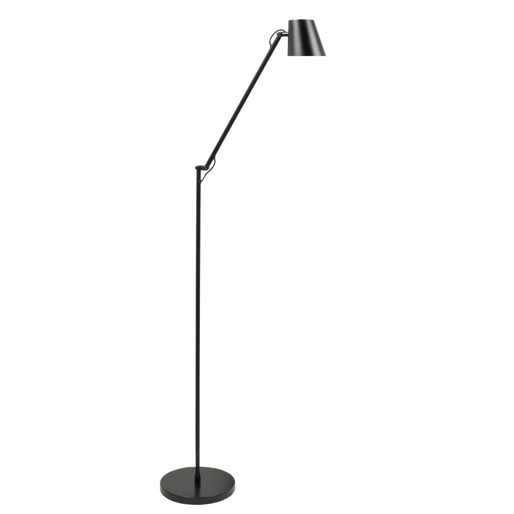 Metallic zwart vloerlamp