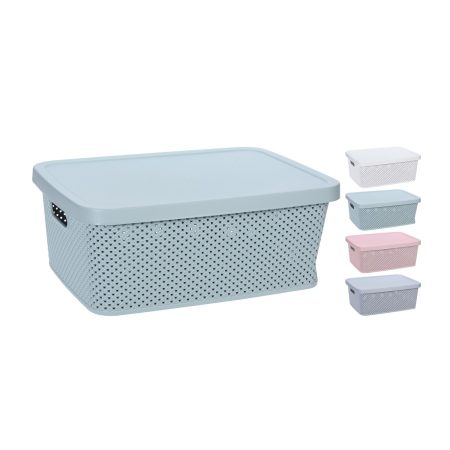 Opbergbox 13 liter met deksel kunststof