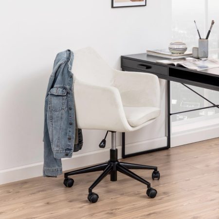 Bendt Bureaustoel 'Rikke' Velvet, kleur Zand