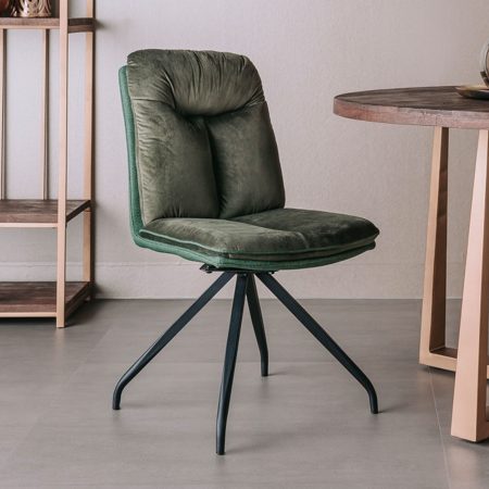 Tower Living Eetkamerstoel 'Rota', kleur Groen