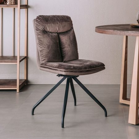 Tower Living Eetkamerstoel 'Rota', kleur Bruin