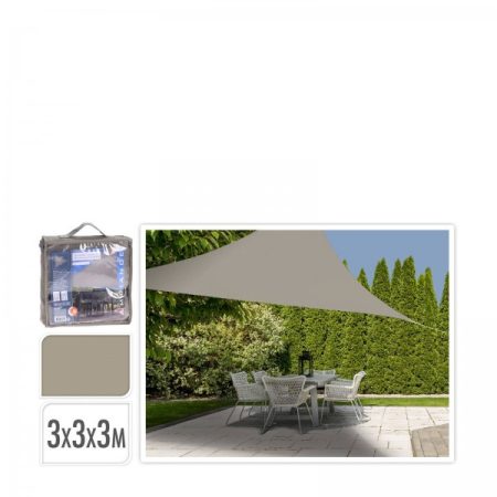 Schaduwdoek 3x3x3m zand