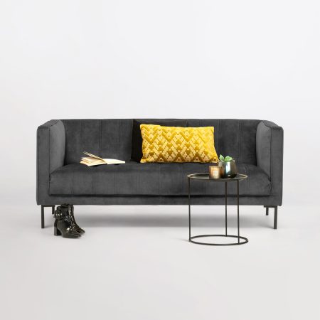 Sohome 3-zits Bank 'Alison' Velvet, kleur antraciet
