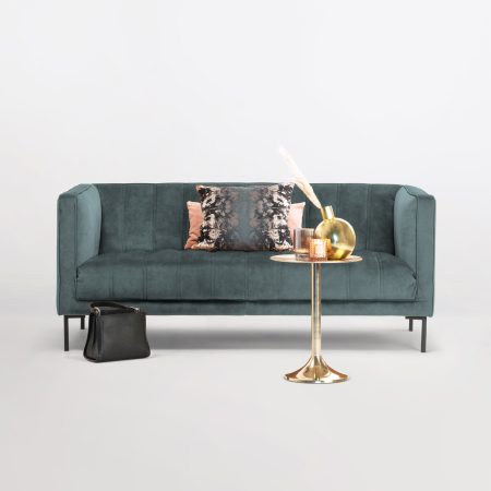 Sohome 3-zits Bank 'Alison' Velvet, kleur petrol