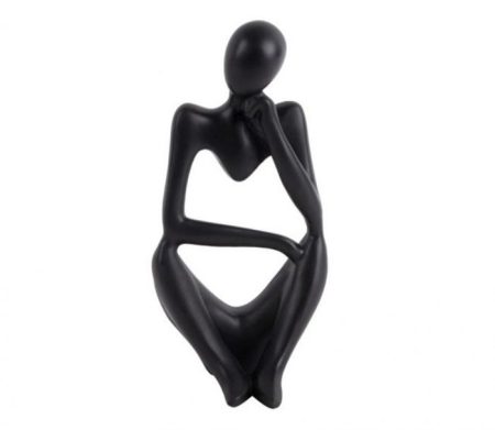 Statue Wondering Polyresin Black