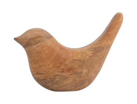 Statue Bird Long Tale Up mango Wood