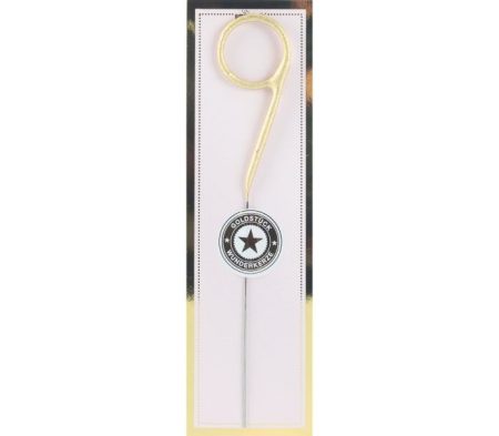 Sterretje Nummer 9 Kaars Goud (Pink Goldstuck)