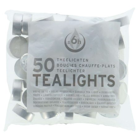 Theelichten 6 uur 50 stuks