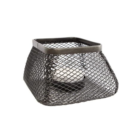 Theelichthouder Sjoerd staal 13x13x10cm