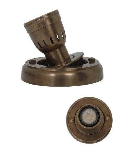 Opbouwspot Troy Antiek Messing