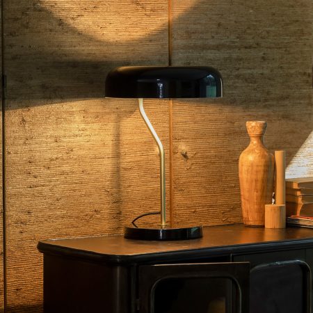 Dutchbone Tafellamp 'Eclipse' 42cm, kleur Zwart