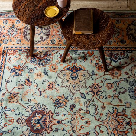 Dutchbone Vloerkleed 'Bid' 200 x 300cm, kleur Old Green