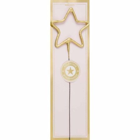 Wondercandle Ster Kaars Goud (Pink Goldstuck)
