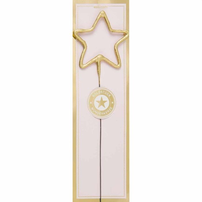Wondercandle Ster Kaars Goud (Pink Goldstuck)