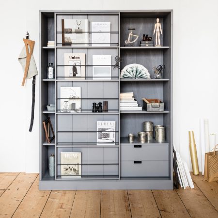 WOOOD Exclusive Opbergkast 'Swing' Met schuifdeur, kleur Leem