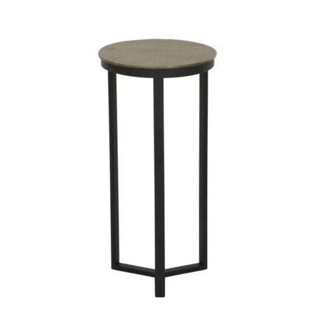 Zuil Retiro mat zwart + antiek brons S