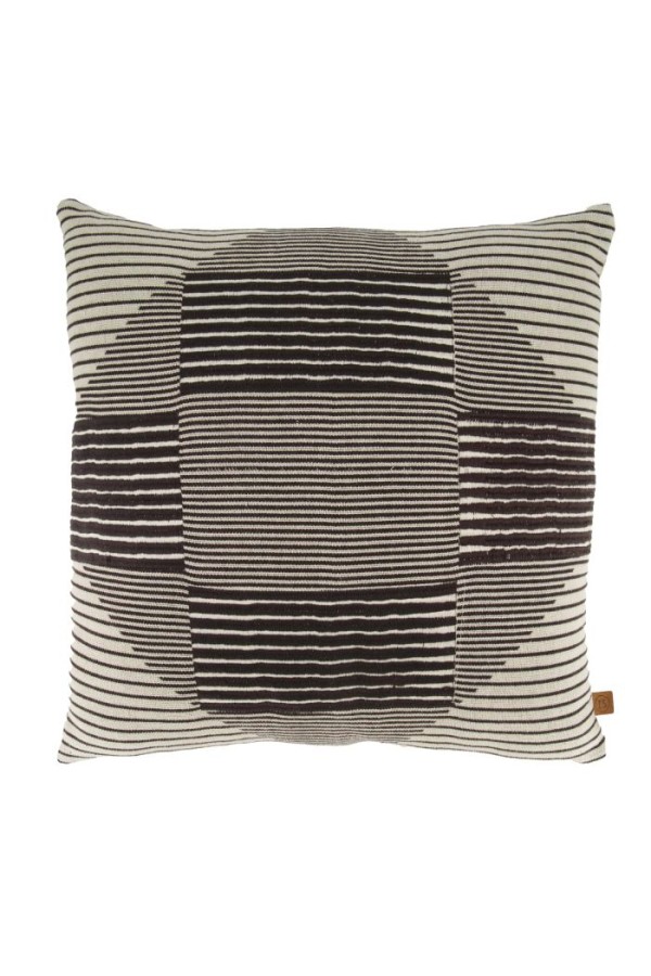 Zusss Geweven Kussen Aztec 60x60Cm Peper En Zout