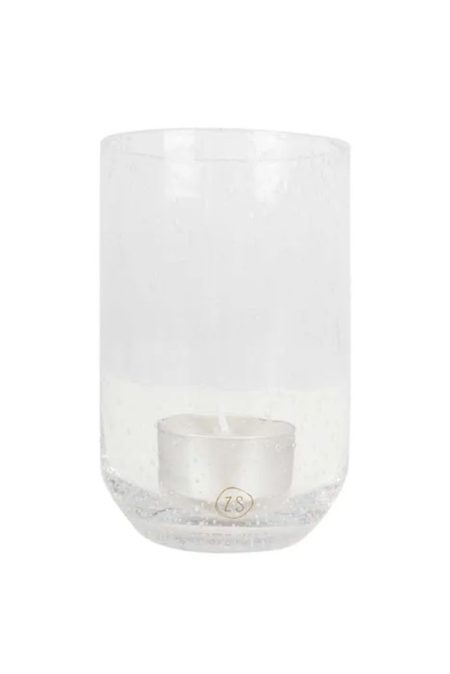 Zusss glazen waxinelichthouder met bubbeltjes