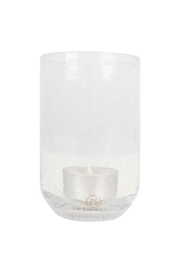 Zusss glazen waxinelichthouder met bubbeltjes